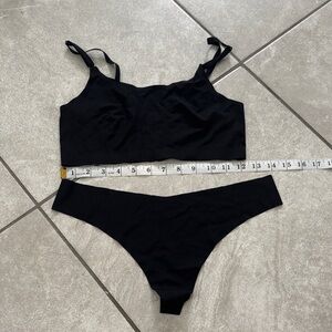 Black Bralette and Thong Set NWOT